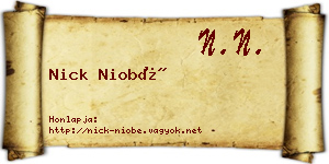 Nick Niobé névjegykártya